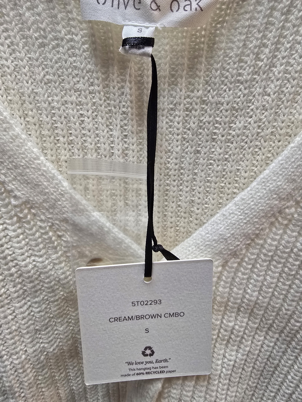 Olive & Oak Cream Ribbed Button-Front Camisole - Picture 3 of 3